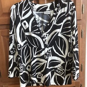 Chico's Black and White Women's Top